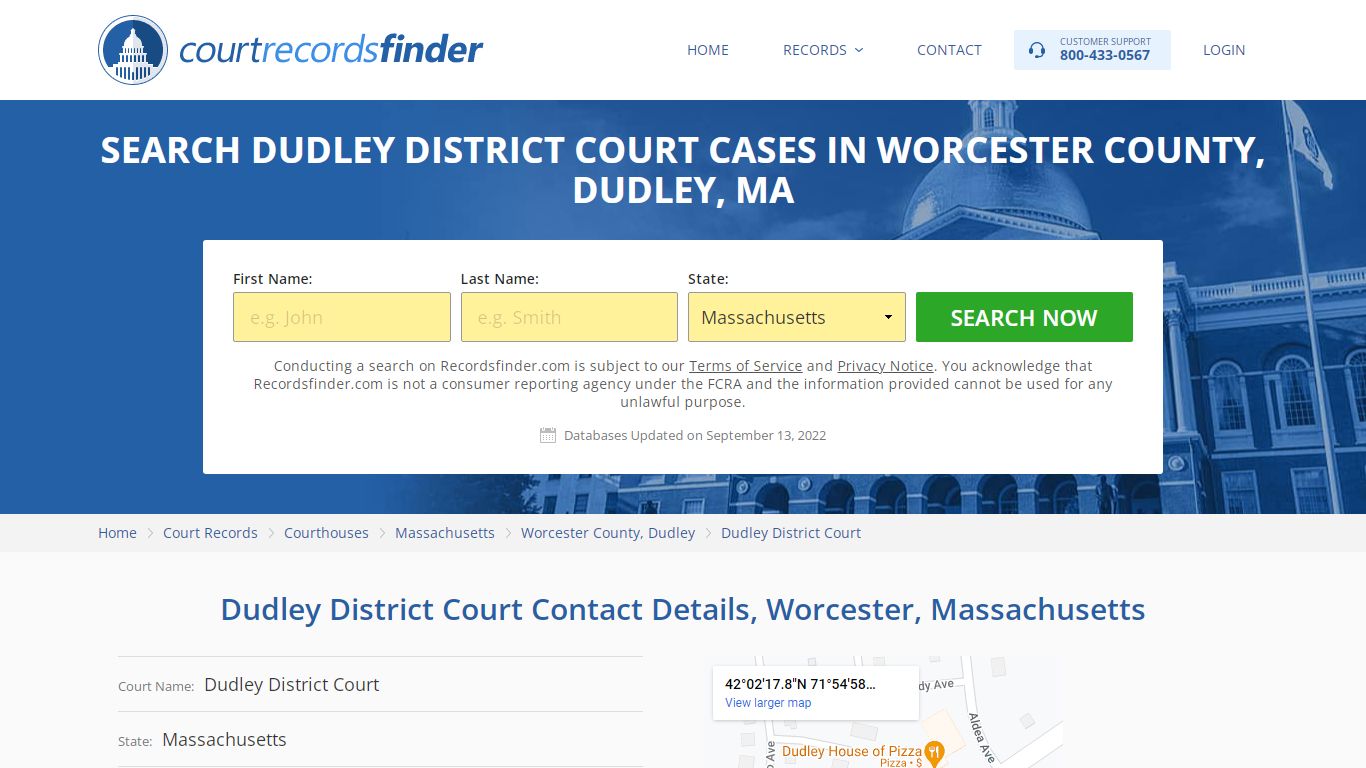 Dudley District Court Case Search - Worcester County, MA - RecordsFinder